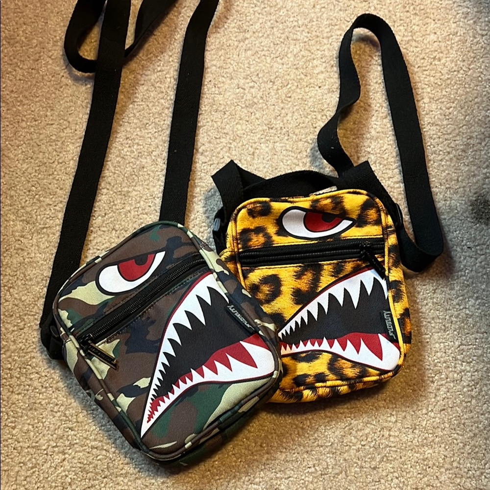 Camo and Leopard Print bape Bags